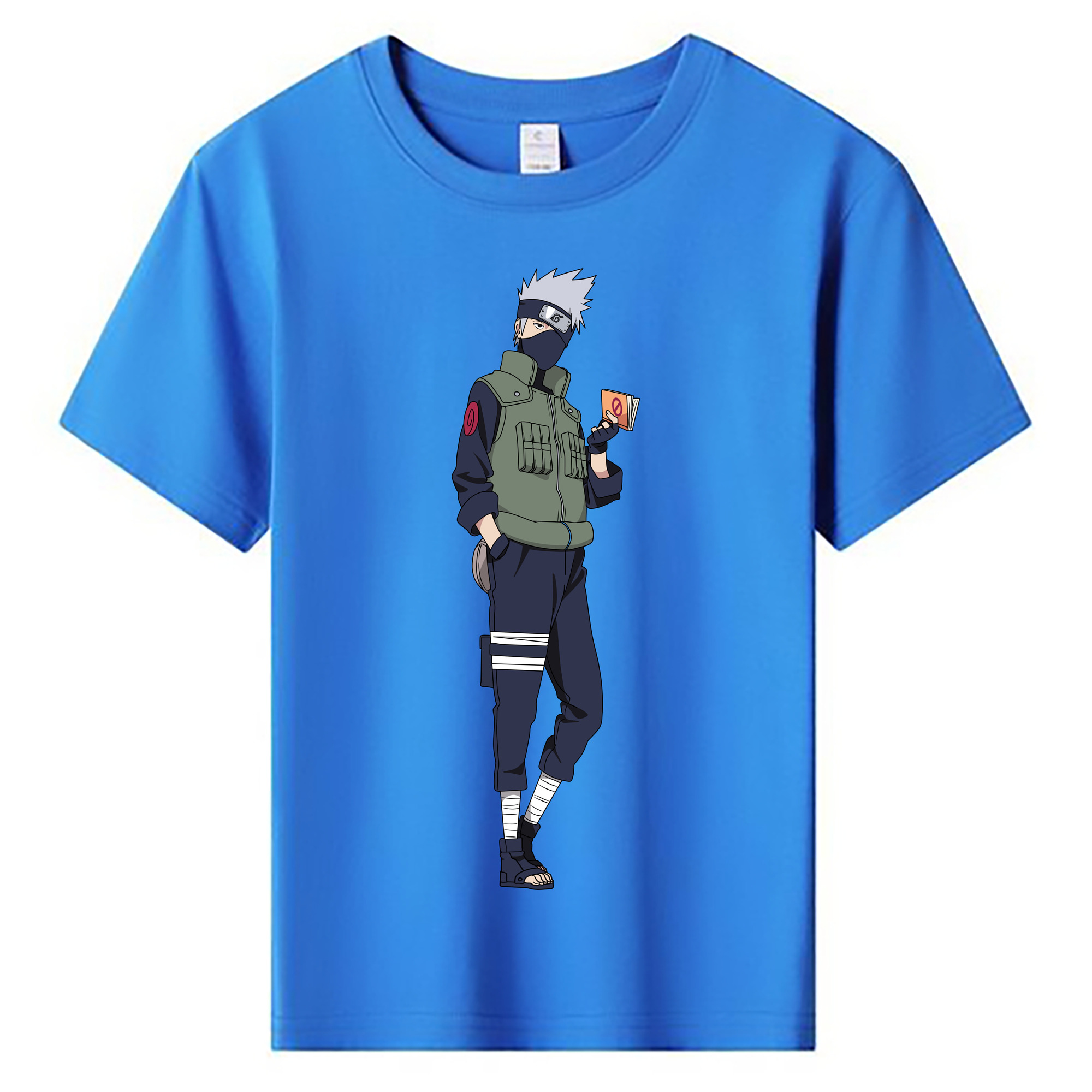 （画像用） NARUTO -ナルト- はたけ カカシ Hatake Kakashi 綿100％キッズTシャツ（フロントプリント）